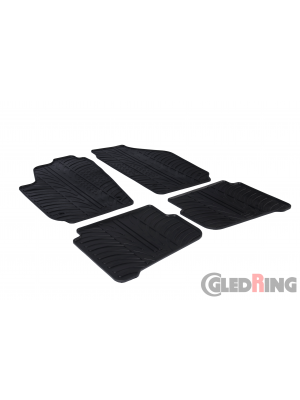 Original Gledring Passform Fußmatten Gummimatten 4 Tlg.+Fixing - Seat Ibiza 2003->2008